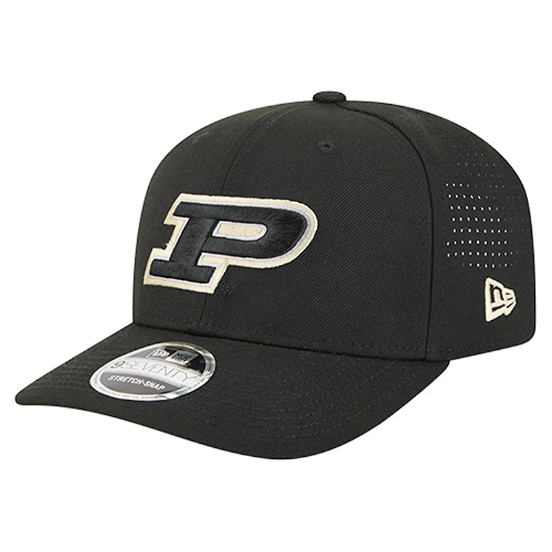 Casquette ajustable 9SEVENTY noire Purdue Boilermakers Team New Era pour homme