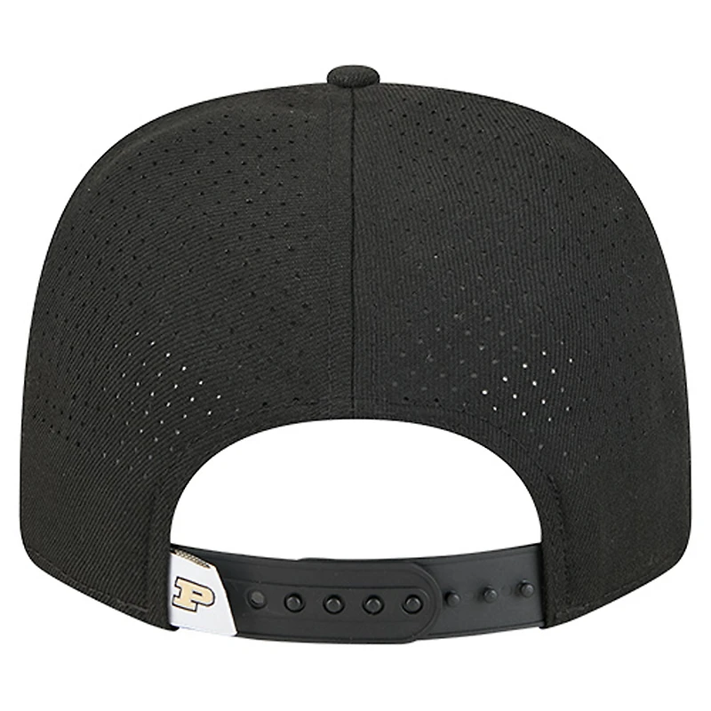 Casquette ajustable 9SEVENTY noire Purdue Boilermakers Team New Era pour homme