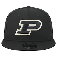 Men's New Era Black Purdue Boilermakers Trucker 9FIFTY Snapback Hat