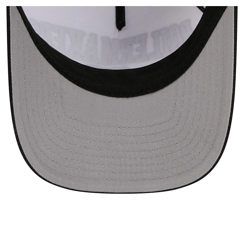 Men's New Era White/Black Purdue Boilermakers Arch Two-Tone Rope 9FORTY A-Frame M-Crown Adjustable Hat