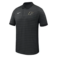 Men's Nike Black Purdue Boilermakers 2025 Early Season Coaches Sideline Victory Stripe Performance Polo