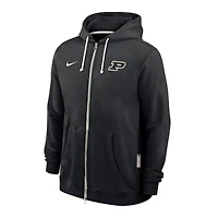 Sweat à capuche Nike noir Purdue Boilermakers 2025 Performance entièrement zippé pour homme