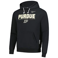 Sweat à capuche Nike noir Purdue Boilermakers 2025 Sideline Standard Issue Dri-FIT pour homme