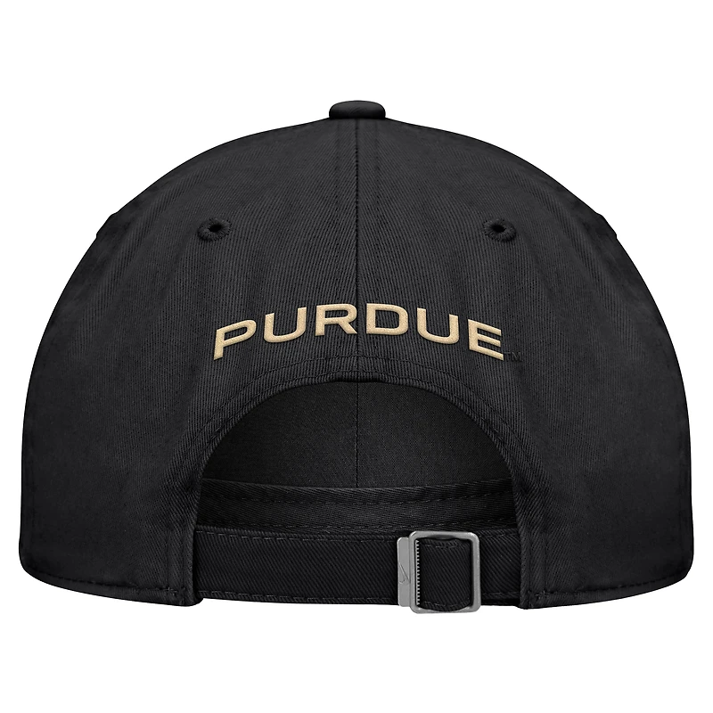 Men's Nike Black Purdue Boilermakers 2026 Sideline Club Adjustable Hat