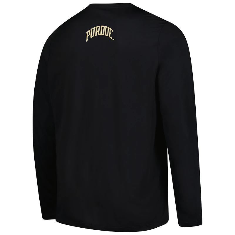 T-shirt à manches longues de basketball Nike Purdue Boilermakers pour homme, noir