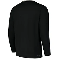 Veste Nike noire Purdue Boilermakers Coaches à quart de zip pour homme