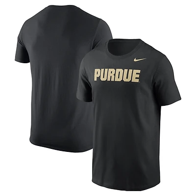 T-shirt Nike noir avec logo Purdue Boilermakers pour homme