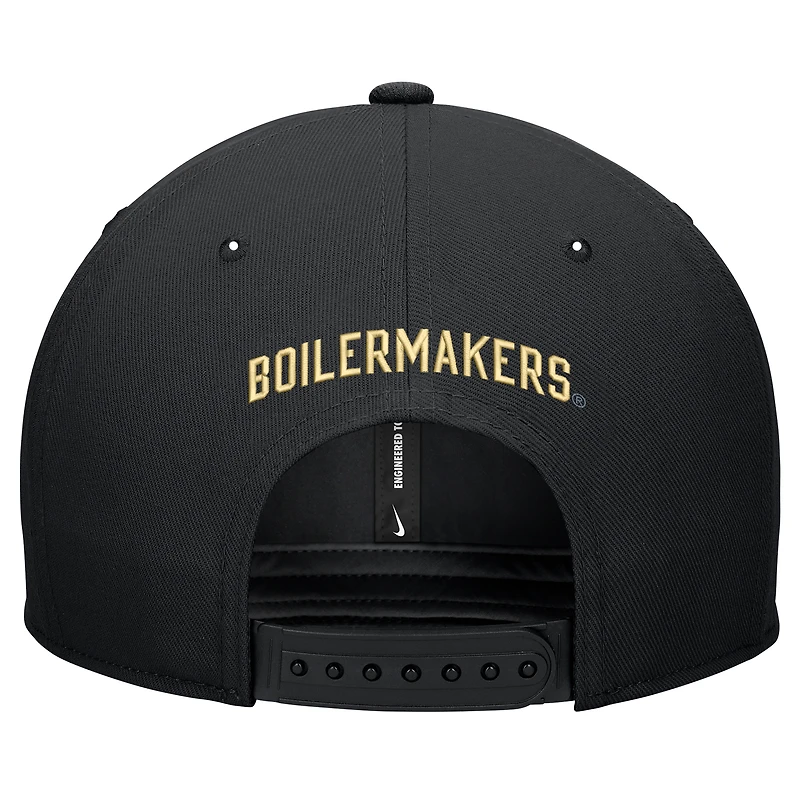 Casquette Snapback Nike Purdue Boilermakers Pro noire pour homme