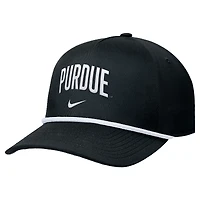 Casquette ajustable Nike noire Purdue Boilermakers Rise pour homme