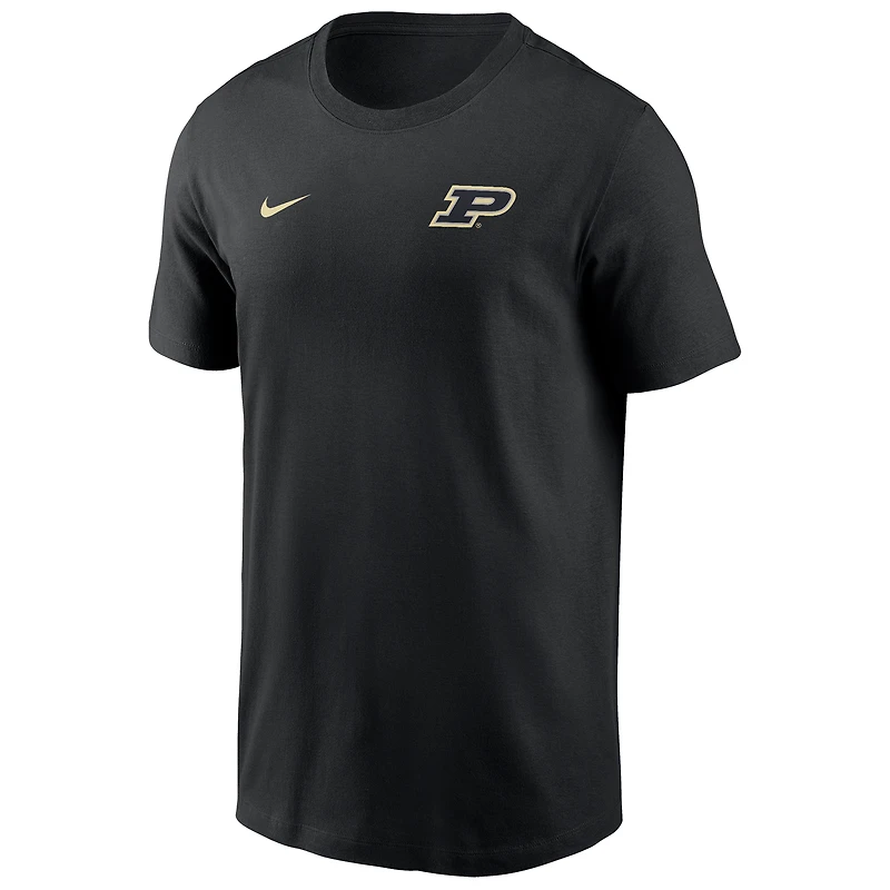 T-shirt Nike noir Purdue Boilermakers Sideline Legend Dri-FIT pour homme