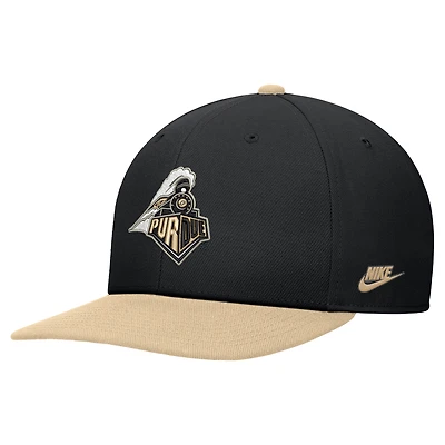 Casquette Nike noire Purdue Boilermakers Vintage Snapback pour homme