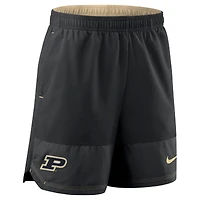 Short Nike noir Purdue Boilermakers tissé Dri-FIT pour homme