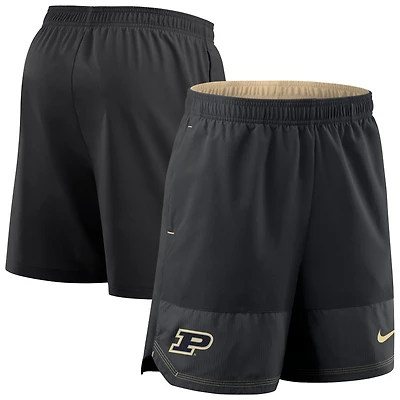 Short Nike noir Purdue Boilermakers tissé Dri-FIT pour homme