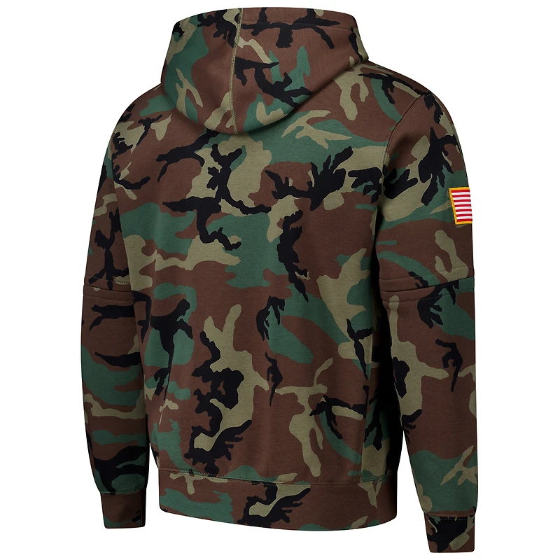 Sweat à capuche en polaire Nike Camo Purdue Boilermakers 2024 Military Appreciation Club pour homme