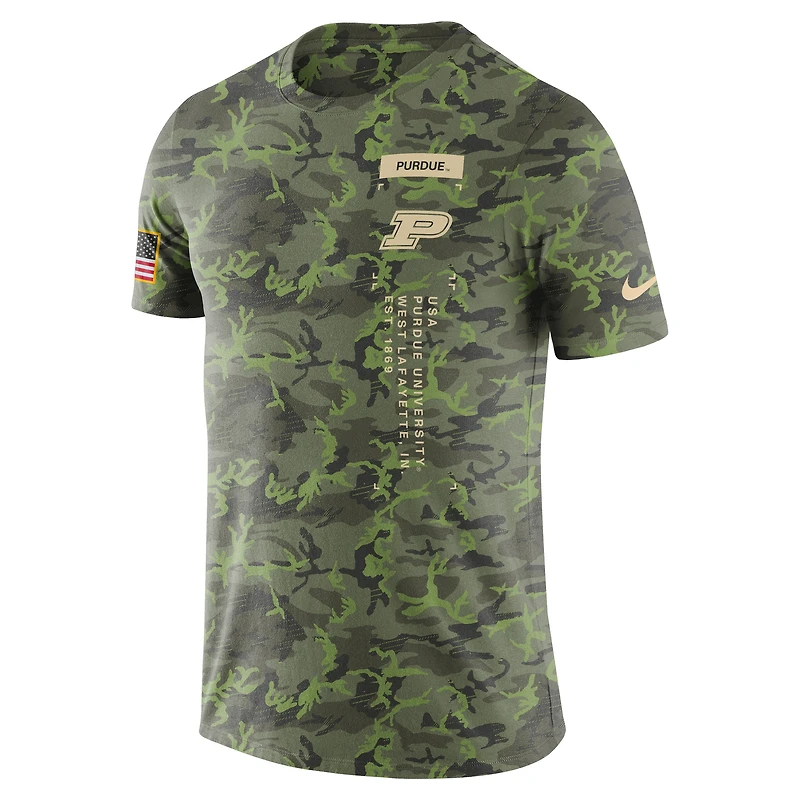 T-shirt militaire Nike Purdue Boilermakers pour homme