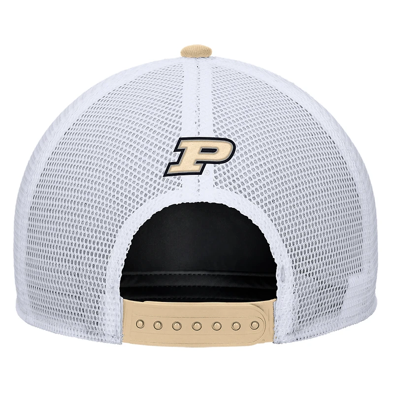Casquette ajustable Nike Gold Purdue Boilermakers 2025 On-Field Rise Trucker Performance pour homme