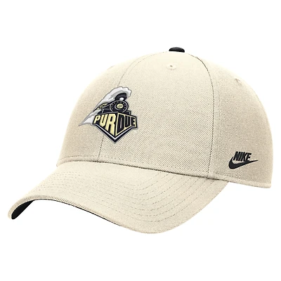 Casquette ajustable Nike Natural Purdue Boilermakers Vintage Rise Dri-FIT pour homme