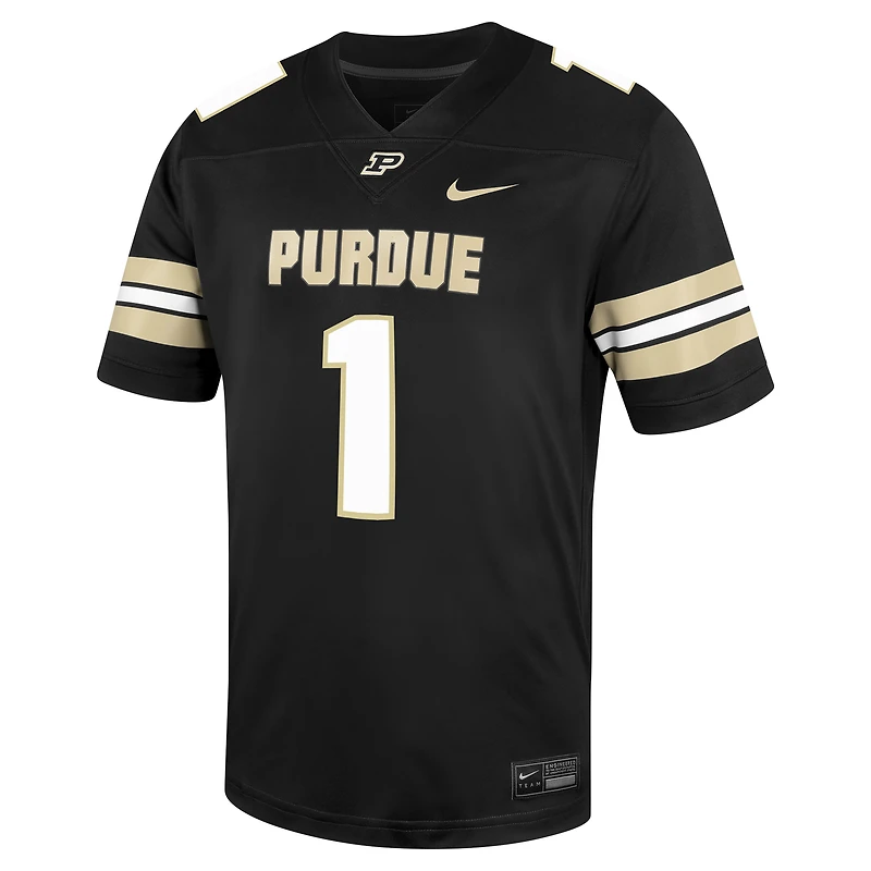 Maillot de football Nike #1 Purdue Boilermakers Untouchable pour homme, noir