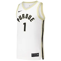 Men's Nike #1 White Purdue Boilermakers  Replica Basketball Jersey