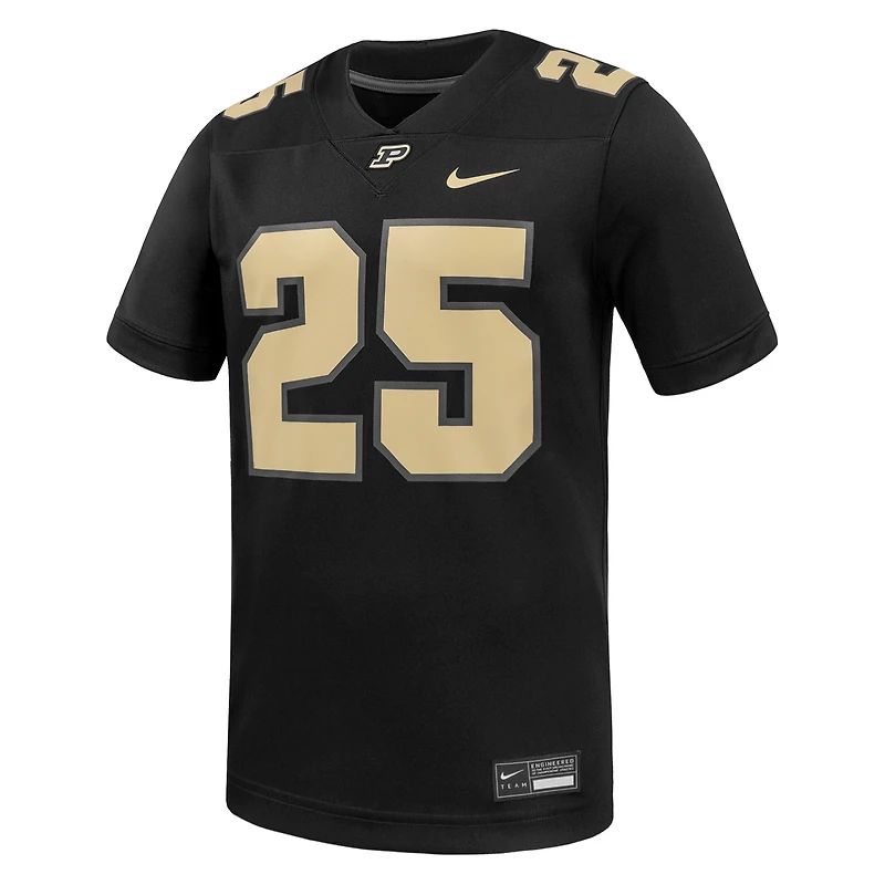 Maillot de football américain alternatif Nike n° 25 noir Purdue Boilermakers pour homme
