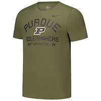 T-shirt Nike Olive Purdue Boilermakers 2024 Military Appreciation Performance pour homme