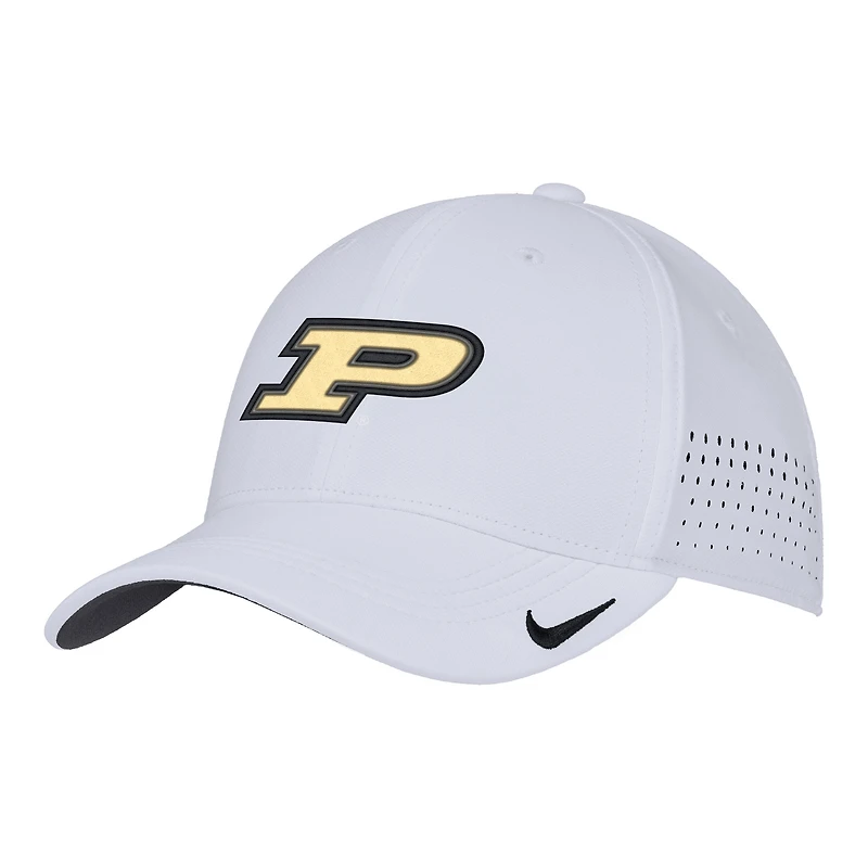 Casquette Nike blanche Purdue Boilermakers 2025 Performance Flex pour homme