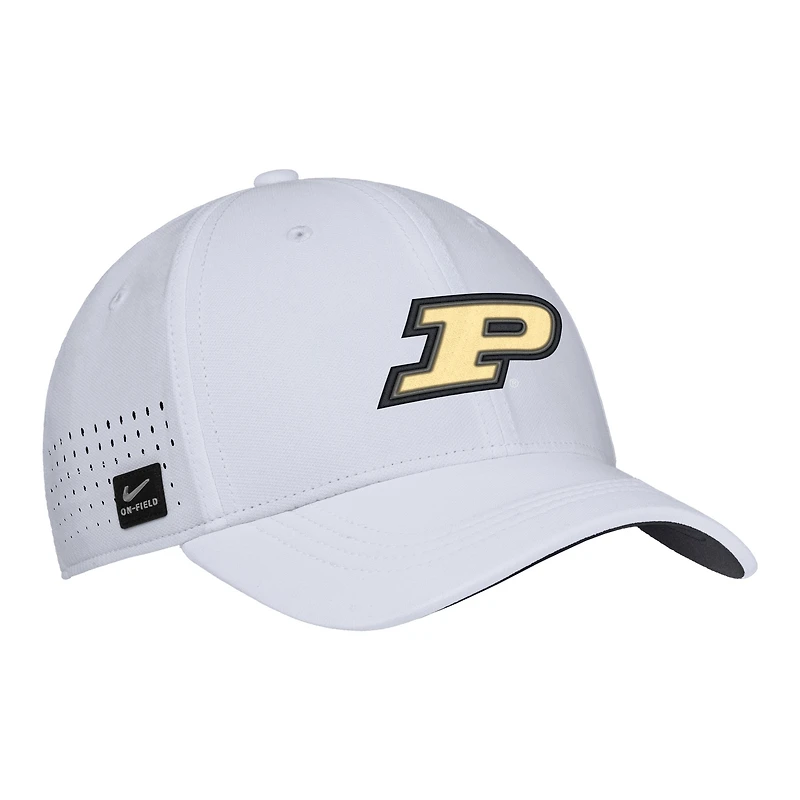 Men's Nike White Purdue Boilermakers 2025 On-Field Performance Flex Hat