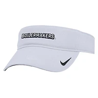 Men's Nike White Purdue Boilermakers 2025 On-Field Ace Performance Adjustable Visor