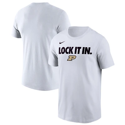 Men's Nike  White Purdue Boilermakers 2026 On-Court Bench T-Shirt