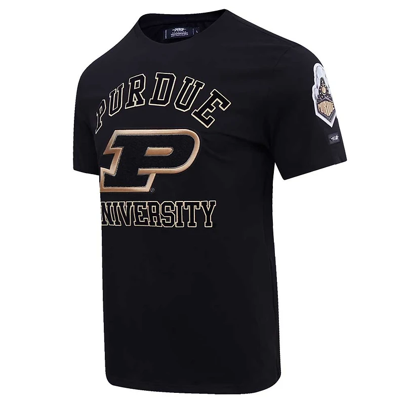 Men's Pro Standard Black Purdue Boilermakers Classic Stacked Logo T-Shirt