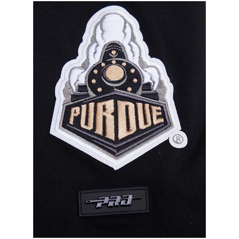 Men's Pro Standard Black Purdue Boilermakers Classic Stacked Logo T-Shirt