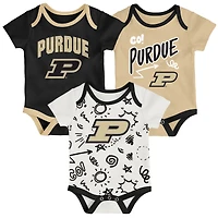 Newborn & Infant Outerstuff Purdue Boilermakers Three-Pack All Day Play Bodysuit Set