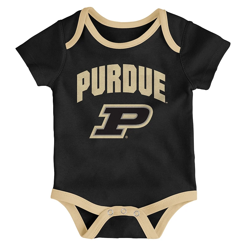 Newborn & Infant Outerstuff Purdue Boilermakers Three-Pack All Day Play Bodysuit Set