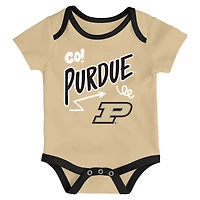 Newborn & Infant Outerstuff Purdue Boilermakers Three-Pack All Day Play Bodysuit Set