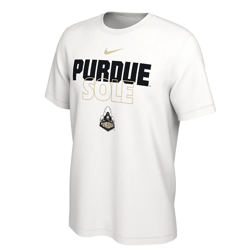 Nike  White Purdue Boilermakers 2023 On Court Bench T-Shirt