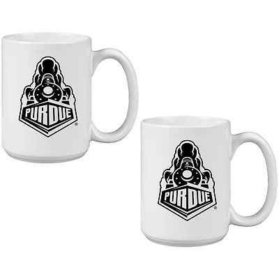 Purdue Boilermakers Vintage Sketch 15oz 2-Pack Mug Set