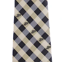 Purdue Boilermakers Woven Checkered Tie - Old Gold/Black