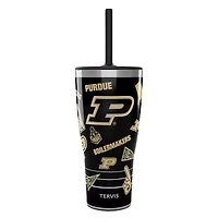 Gobelet Tervis Purdue Boilermakers de 30 oz avec couvercle en paille