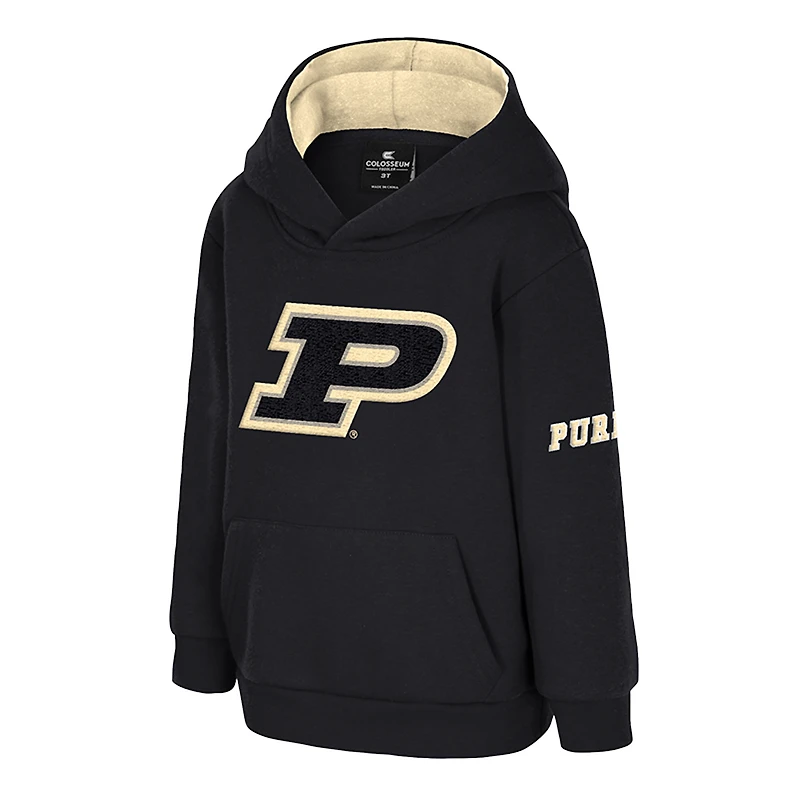 Toddler Colosseum Charcoal Purdue Boilermakers Big Logo Volume Fleece Pullover Hoodie