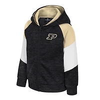 Toddler Colosseum Black Purdue Boilermakers Spirit Hollow Full-Zip Hoodie