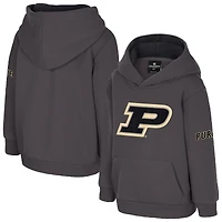 Toddler Colosseum  Charcoal Purdue Boilermakers Big Logo Volume Fleece Pullover Hoodie