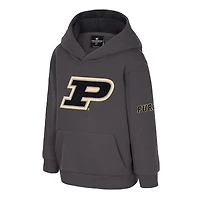 Sweat à capuche en polaire gros logo Purdue Boilermakers pour tout-petits, couleur charbon Colosseum