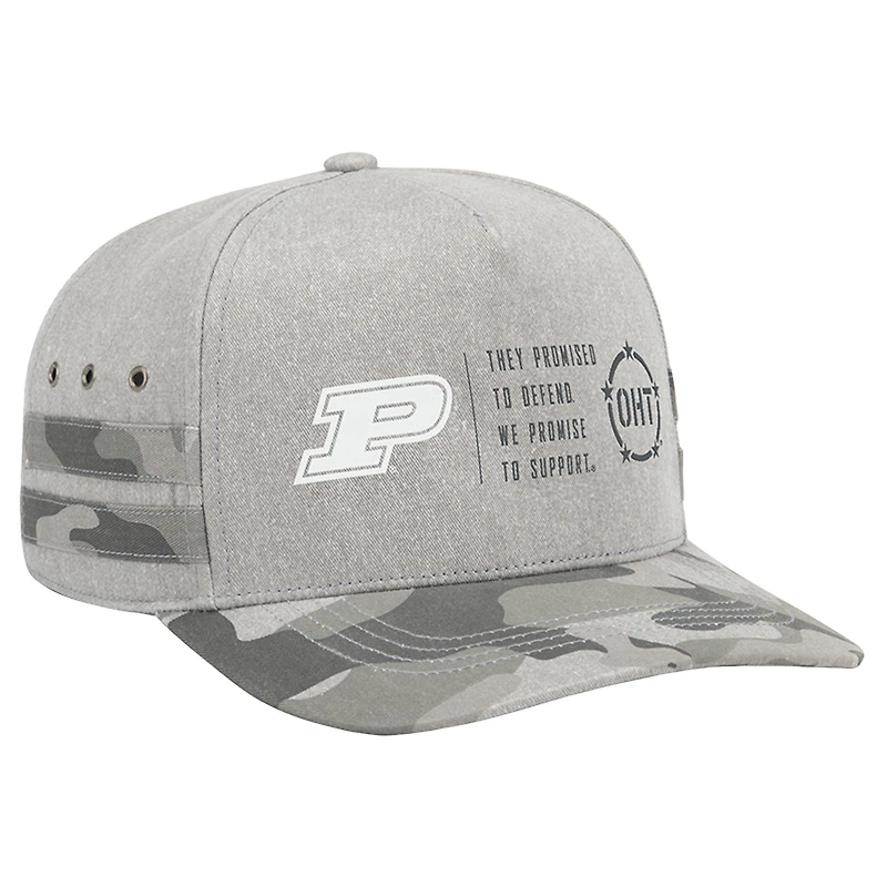 Casquette unisexe Colosseum Gray Purdue Boilermakers OHT Squad Podium ajustable