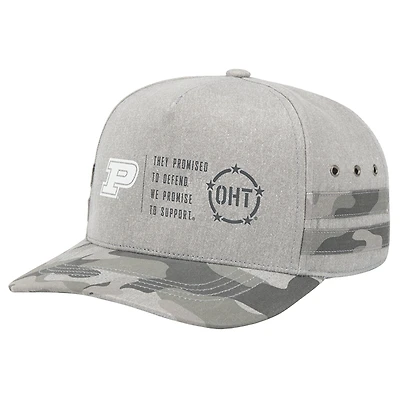 Casquette unisexe Colosseum Gray Purdue Boilermakers OHT Squad Podium ajustable