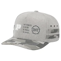 Casquette unisexe Colosseum Gray Purdue Boilermakers OHT Squad Podium ajustable