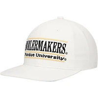 Unisex The Game White Purdue Boilermakers Bar Retro Snapback Hat