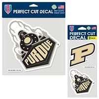 Lot de deux autocollants WinCraft Purdue Boilermakers Perfect Cut