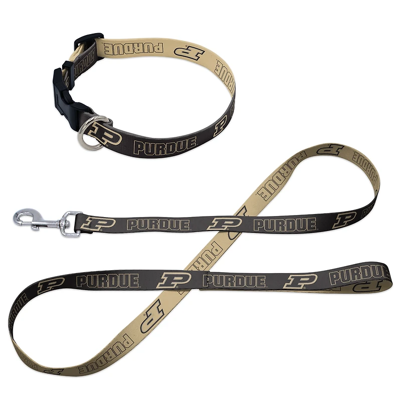 Ensemble laisse et collier pour animaux de compagnie WinCraft Purdue Boilermakers