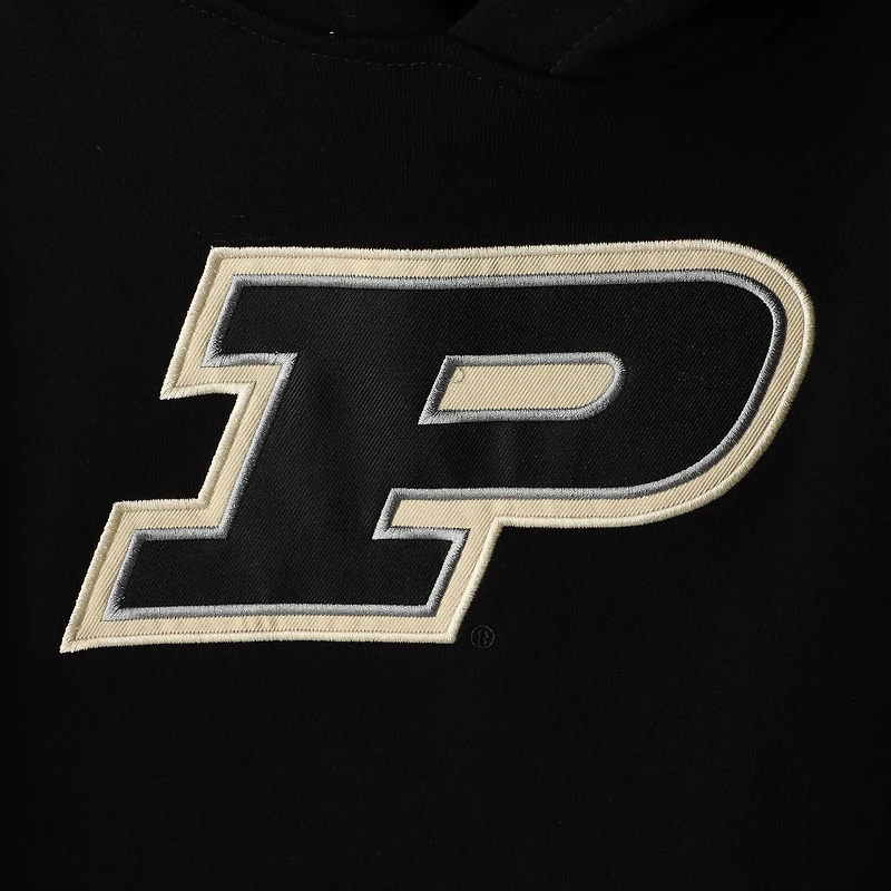 Sweat à capuche noir pour femme Purdue Boilermakers avec grand logo de l'équipe