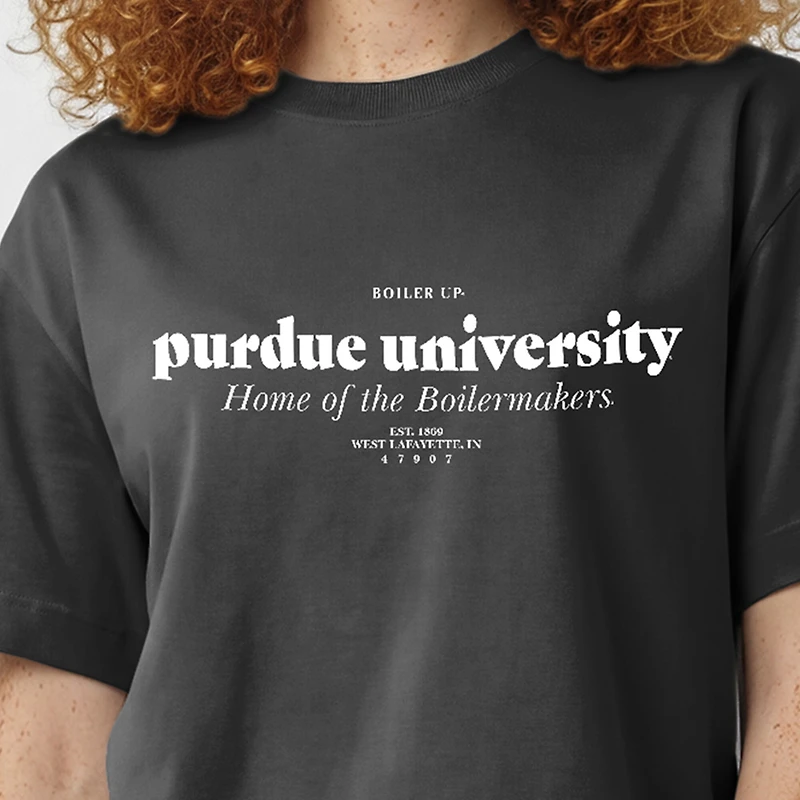 Women's Champion Black Purdue Boilermakers Home Wordmark T-Shirt